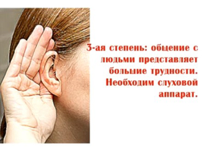 3 степень снижения слуха